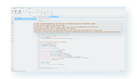Paste or write PowerShell script